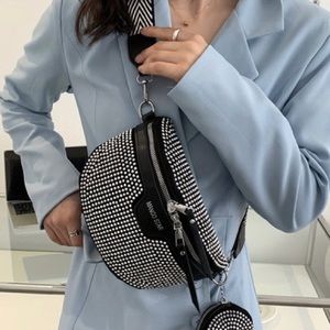 ❣️SOLD❣️Rhinestones crossbody bag and coin purse